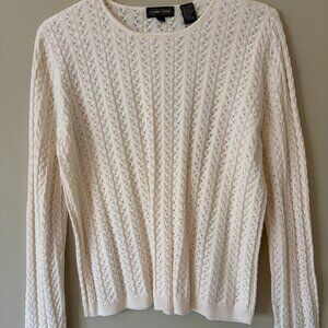 Jeanne Pierre Cream Knit Sweater